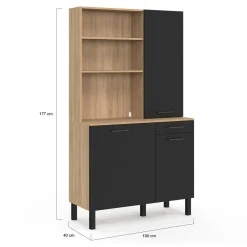 Buffet cuisine 100 cm 3 portes