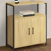 Buffet d'appoint 1 niche et 2 portes 70 cm design industriel