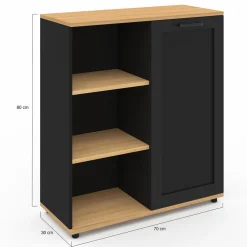 Buffet d'appoint noir et bois