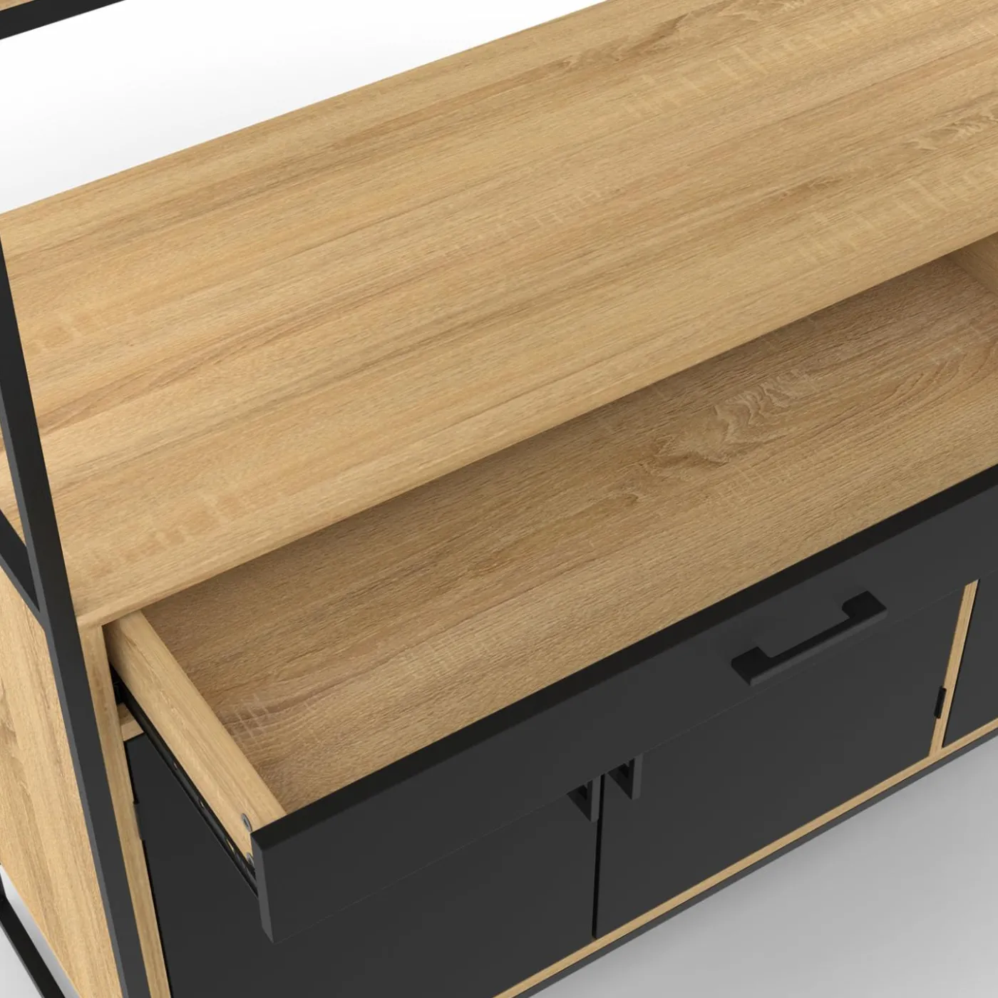 Buffet de cuisine industriel 120 cm avec 6 portes