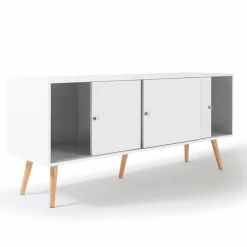 Buffet scandinave bois blanc EFFIE