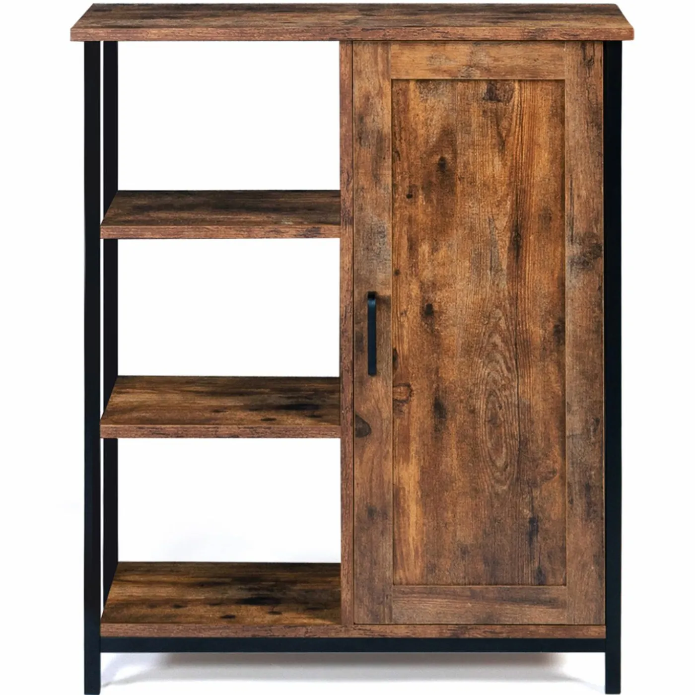 Buffet style industriel effet bois vieilli 70 cm