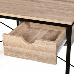 Bureau design industriel avec tiroir latéral 110 cm