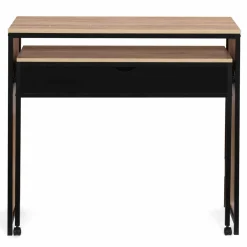 Bureau extensible gain de place 1 tiroir style industriel