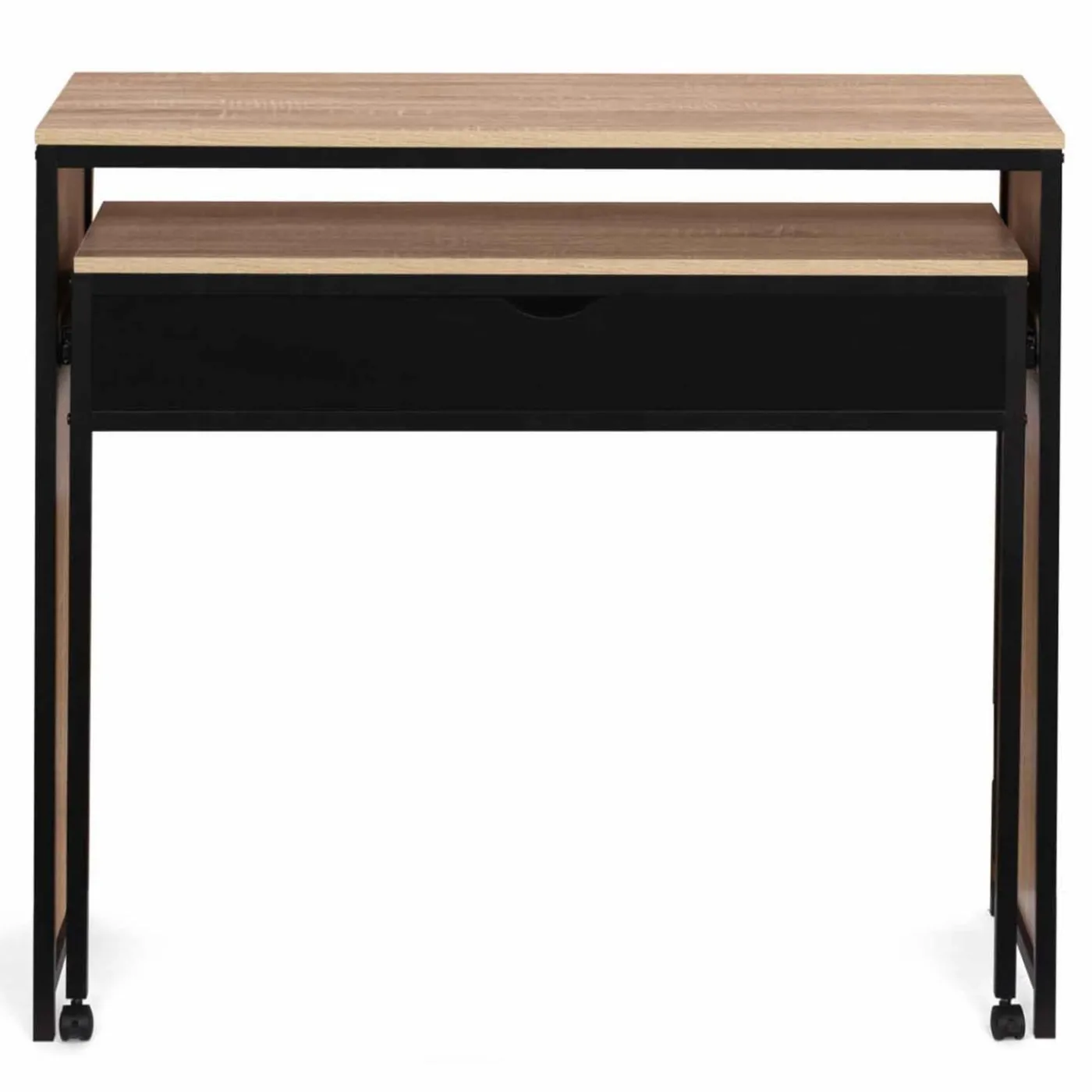 Bureau extensible gain de place 1 tiroir style industriel