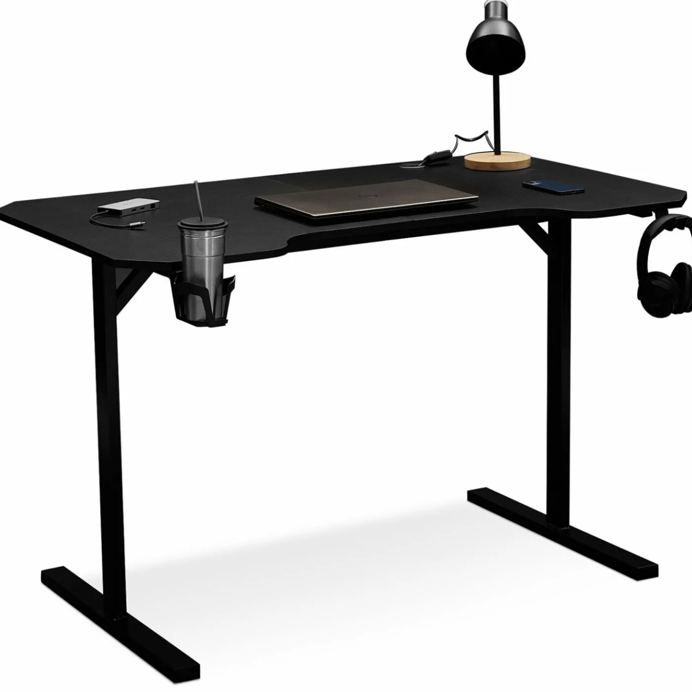 Bureau gamer noir 120 cm