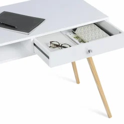Bureau style scandinave bois blanc