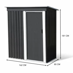 Cabanon de jardin en métal toit plat 1,3m²