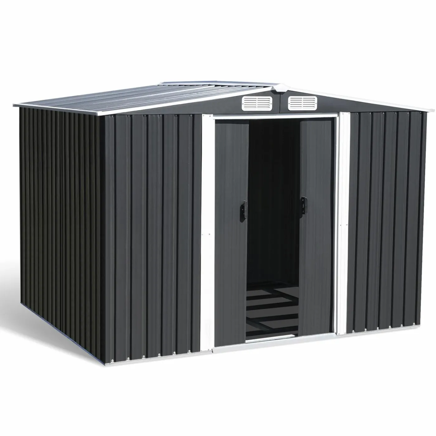 Cabanon de jardin en métal 5,3m² gris