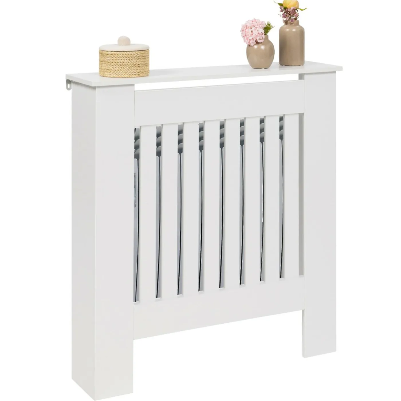 Cache radiateur blanc - étagère murale pour radiateur