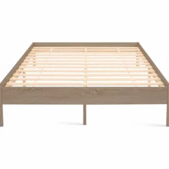 Cadre de lit 140x190 cm effet bois naturel