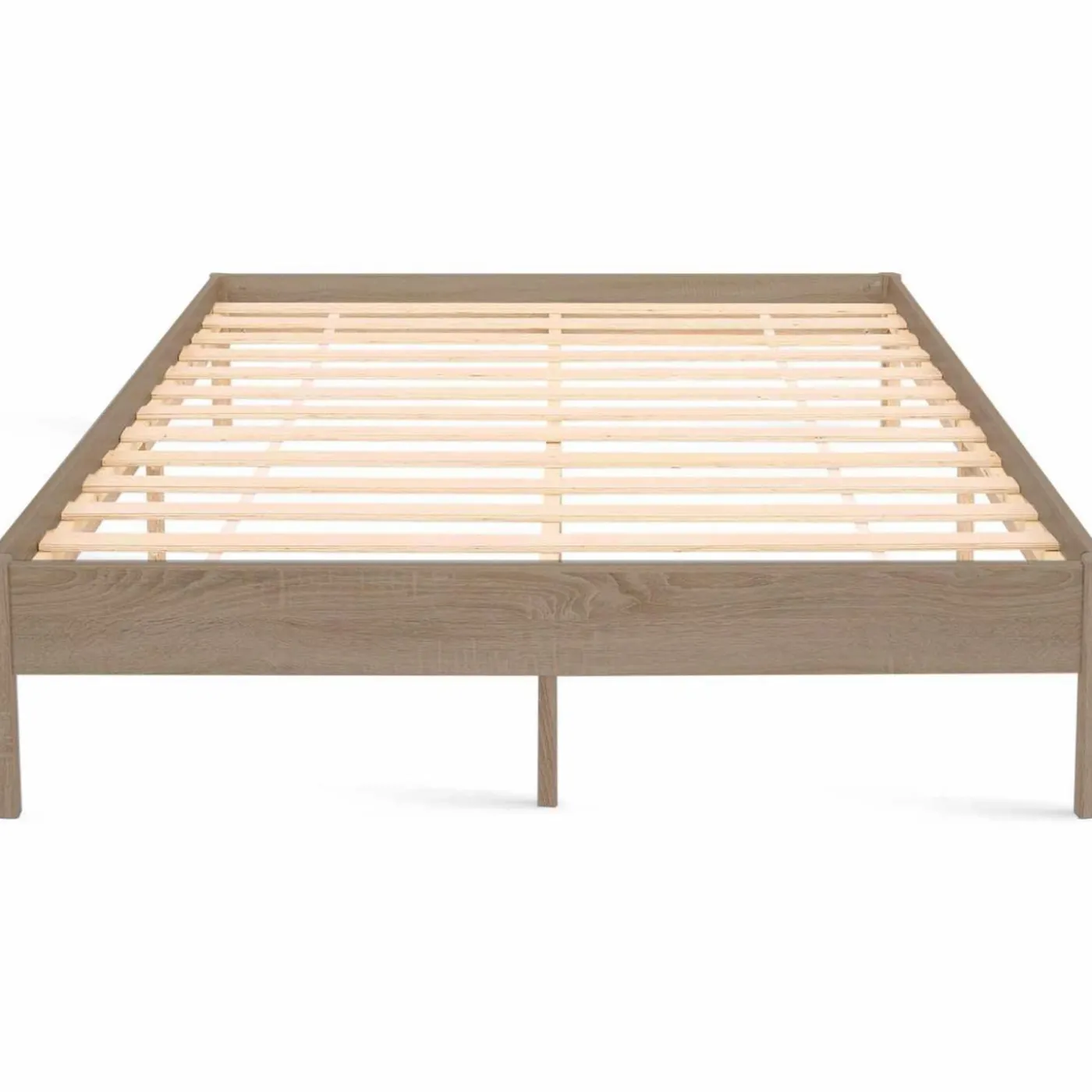 Cadre de lit 140x190 cm effet bois naturel