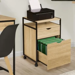 Caisson de bureau 2 tiroirs pour imprimante