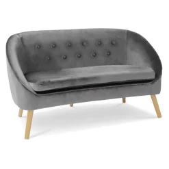 Canapé 2 places scandinave gris