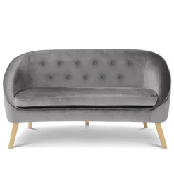 Canapé 2 places scandinave gris