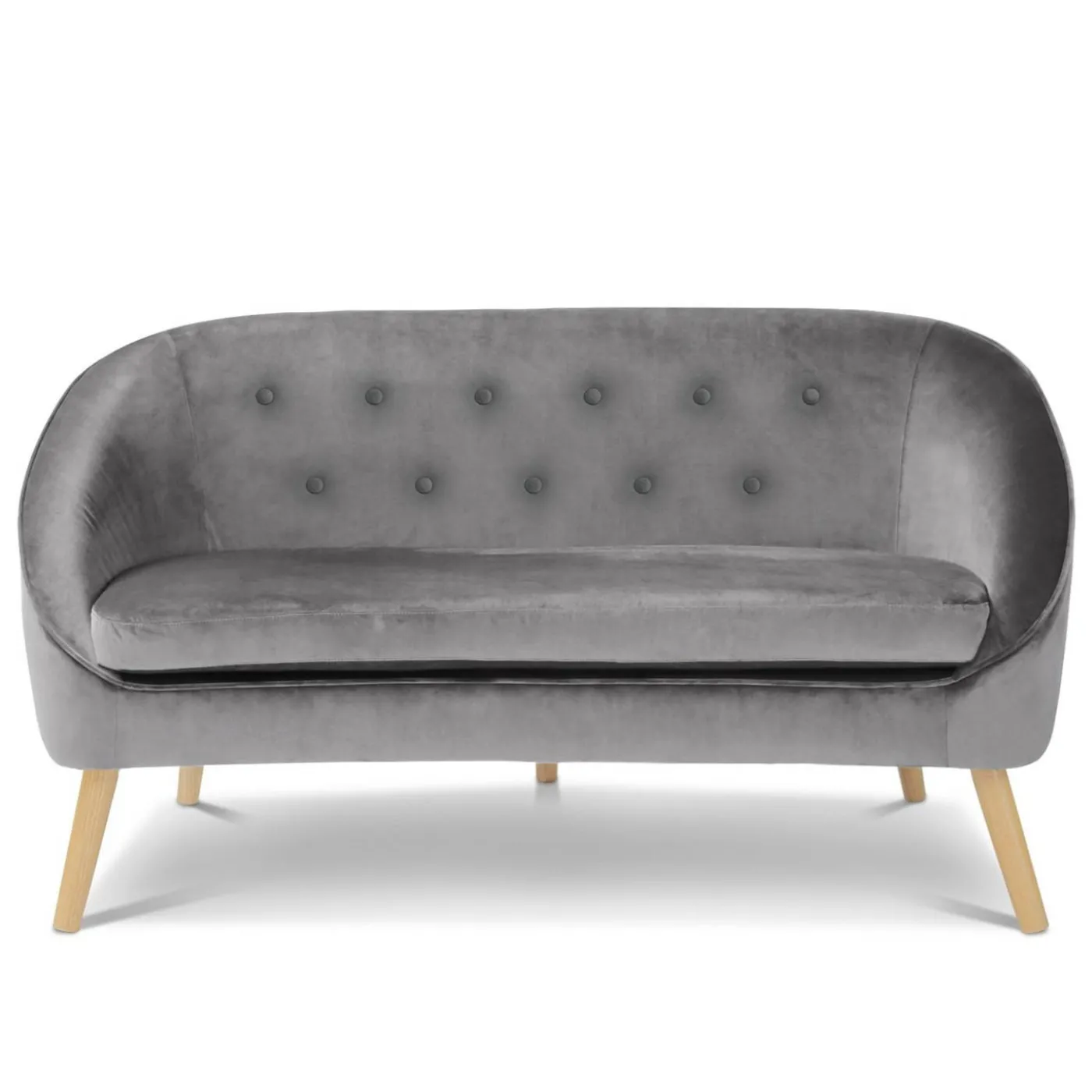 Canapé 2 places scandinave gris