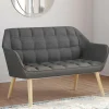 Canapé banquette en tissu gris anthracite