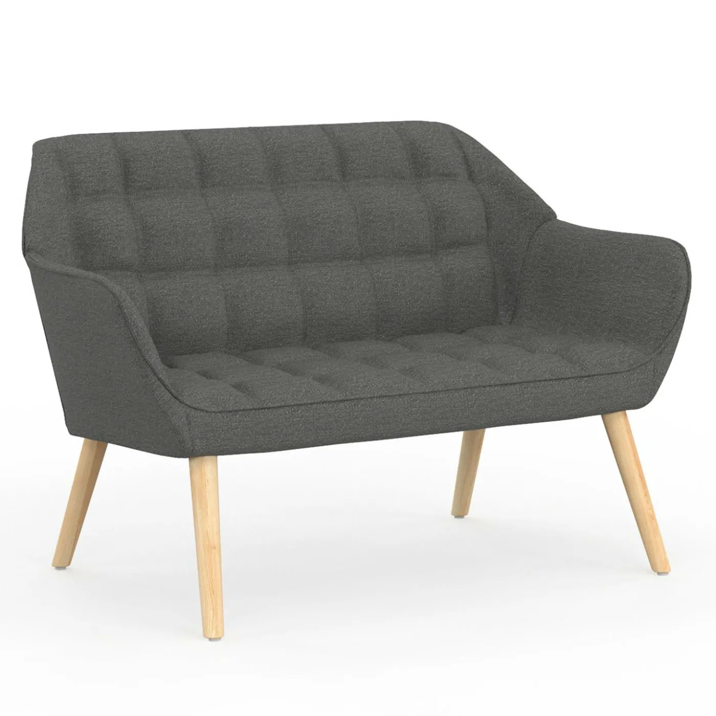 Canapé banquette en tissu gris anthracite