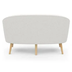 Canapé banquette tissu bouclette blanc