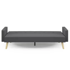Canapé droit convertible 3 places gris