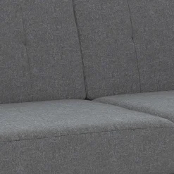 Canapé fixe moderne 3 places 180 cm en tissu gris anthracite