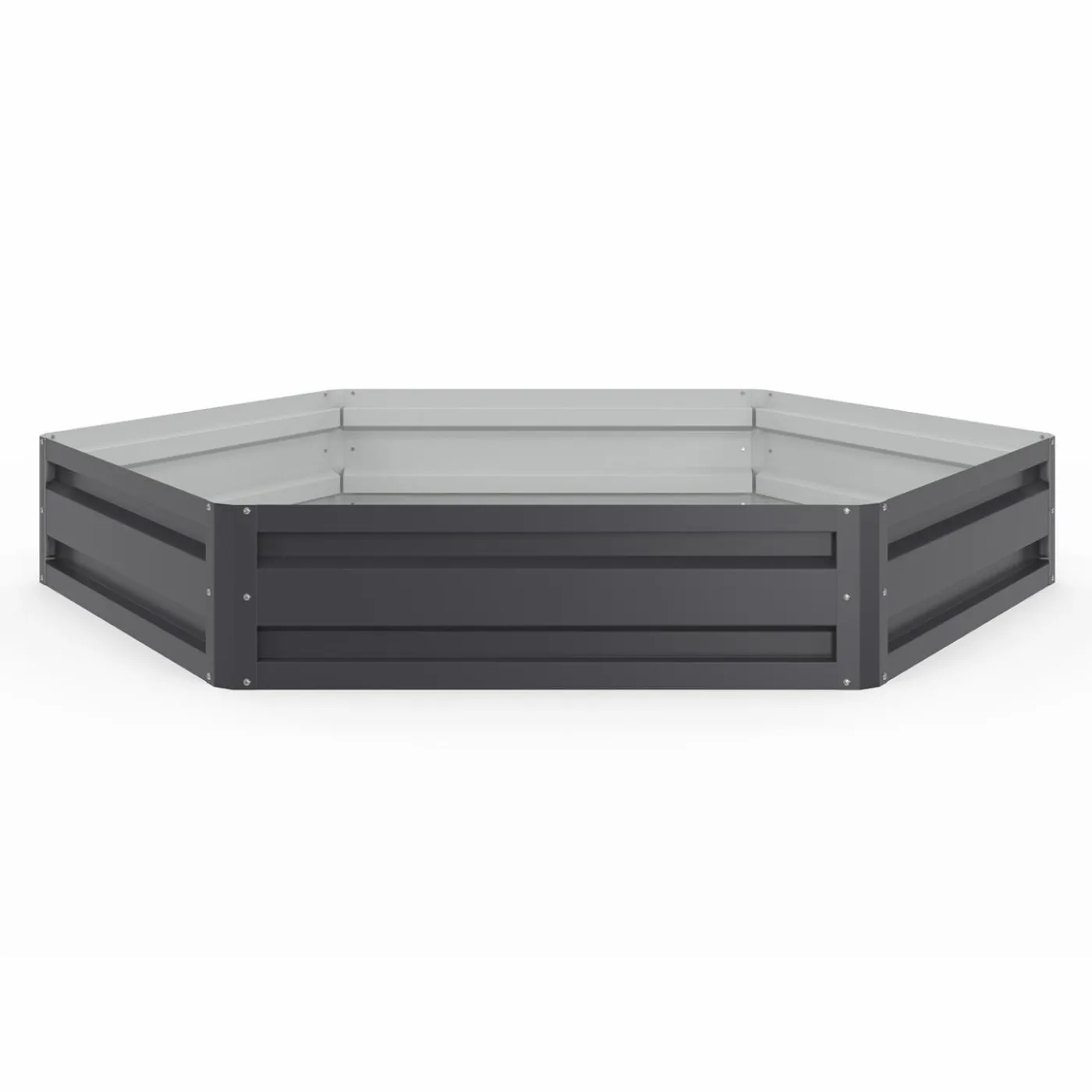 Carrés de potager hexagonale 120 cm gris anthracite : lot de 2