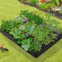 Carrés potager en métal gris