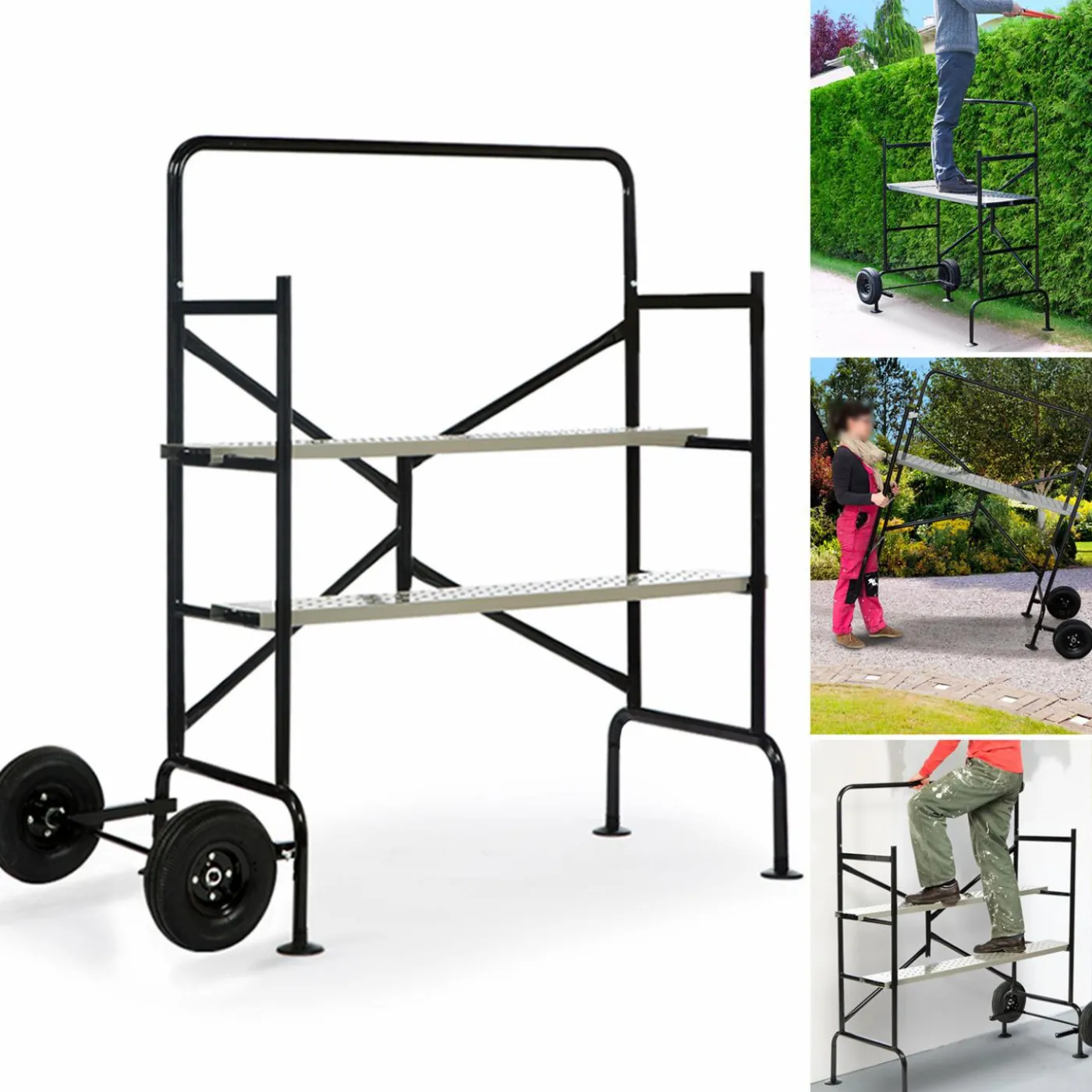 Échafaudage roulant et pliable hauteur de travail 2,5m