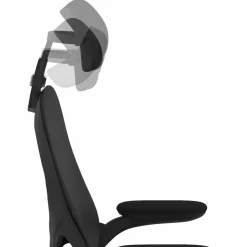 Chaise de bureau ergonomique noire avec roulettes