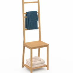 Chaise porte-serviettes en bambou
