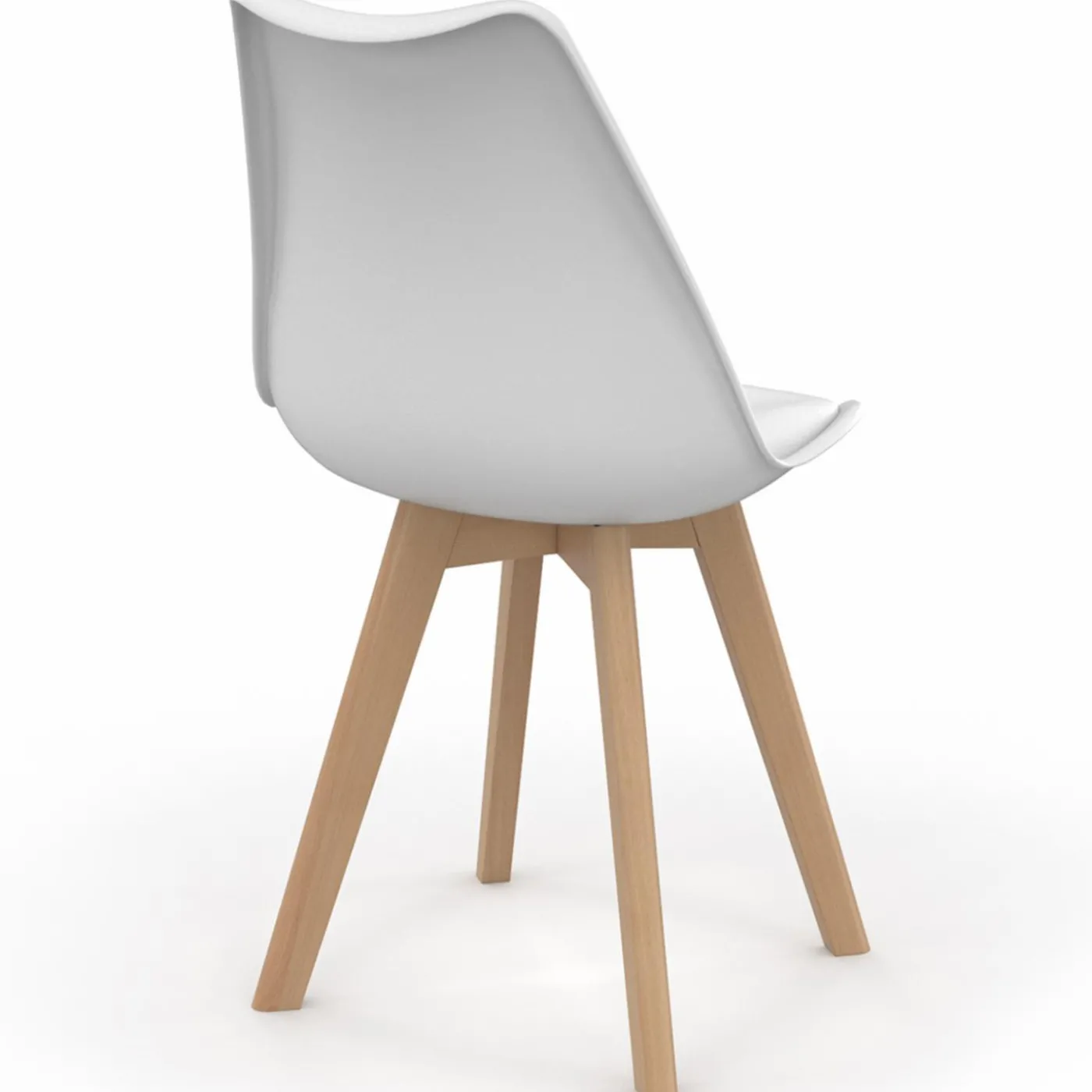 Chaises blanches scandinaves salle à manger : lot de 8