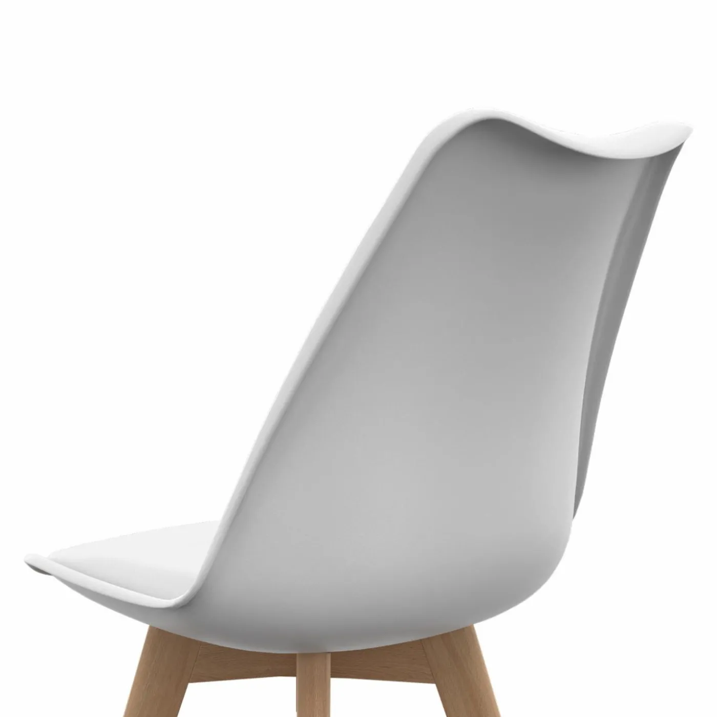Chaises blanches scandinaves salle à manger : lot de 8