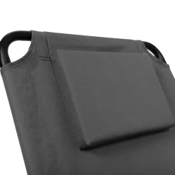Chaises de plage pliantes gris anthracite avec dossier inclinable