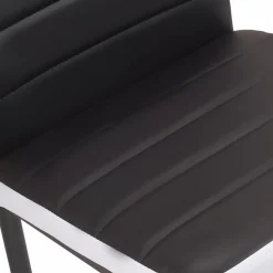 Chaises de salle à manger noires avec bandeau blanc
