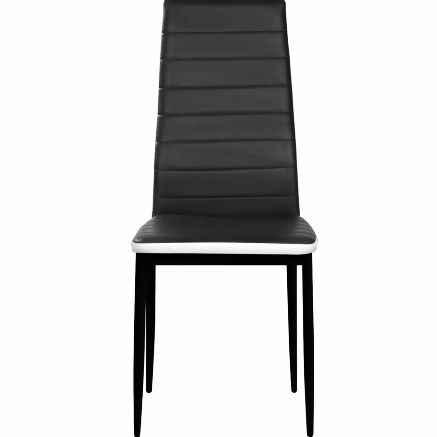 Chaises de salle à manger noires et blanches ROMANE
