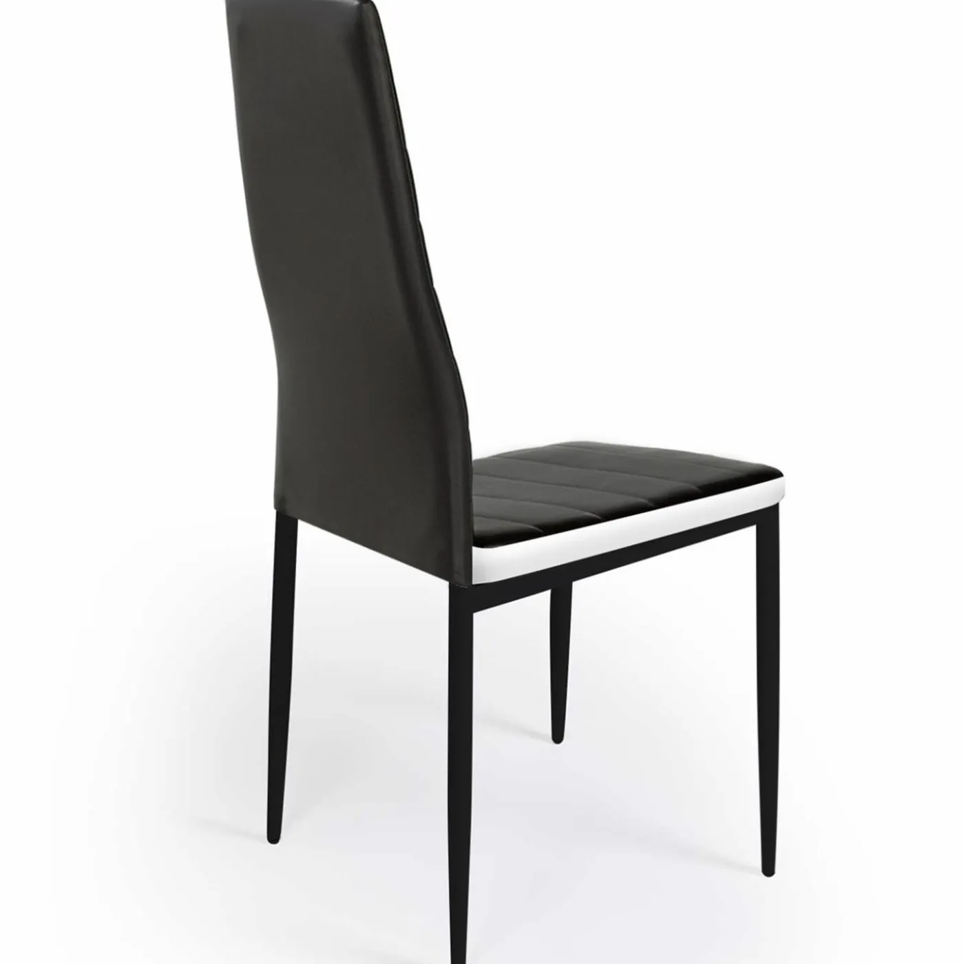 Chaises de salle à manger noires et blanches ROMANE
