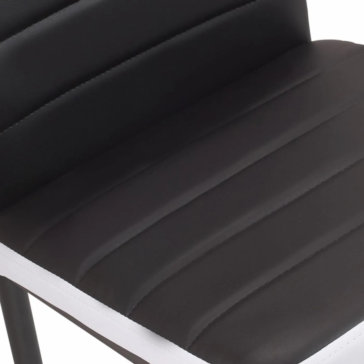 Chaises de salle à manger noires et blanches ROMANE