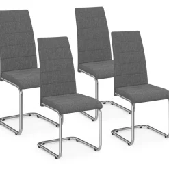 Chaises design gris anthracite pour salle à manger