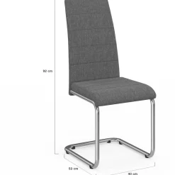 Chaises design gris anthracite pour salle à manger