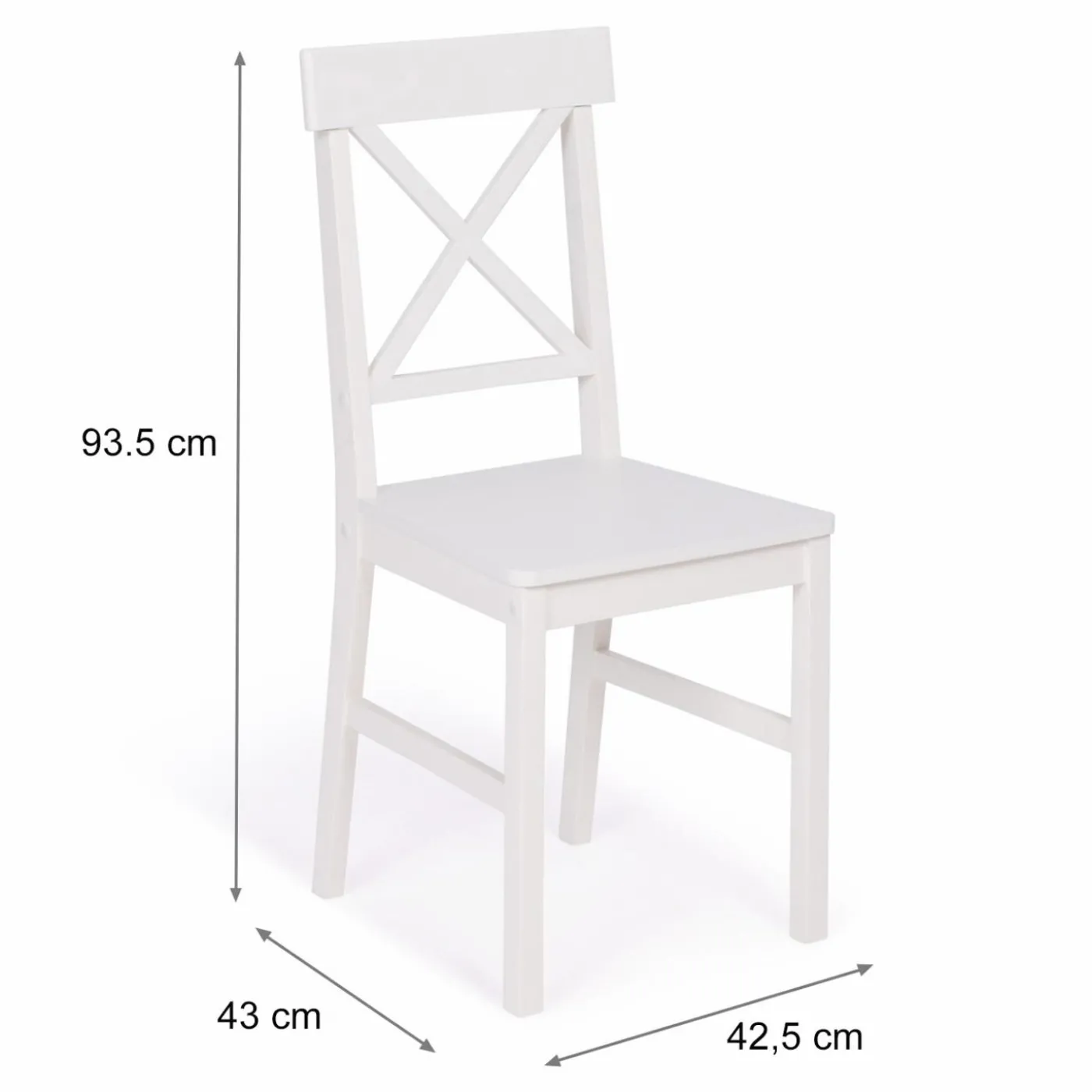 Chaises en bois blanc lot de 4