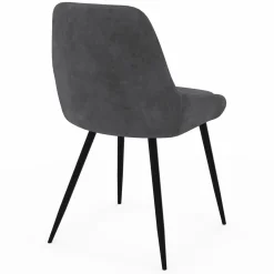 Chaises en velours multicolor avec demi-accoudoirs