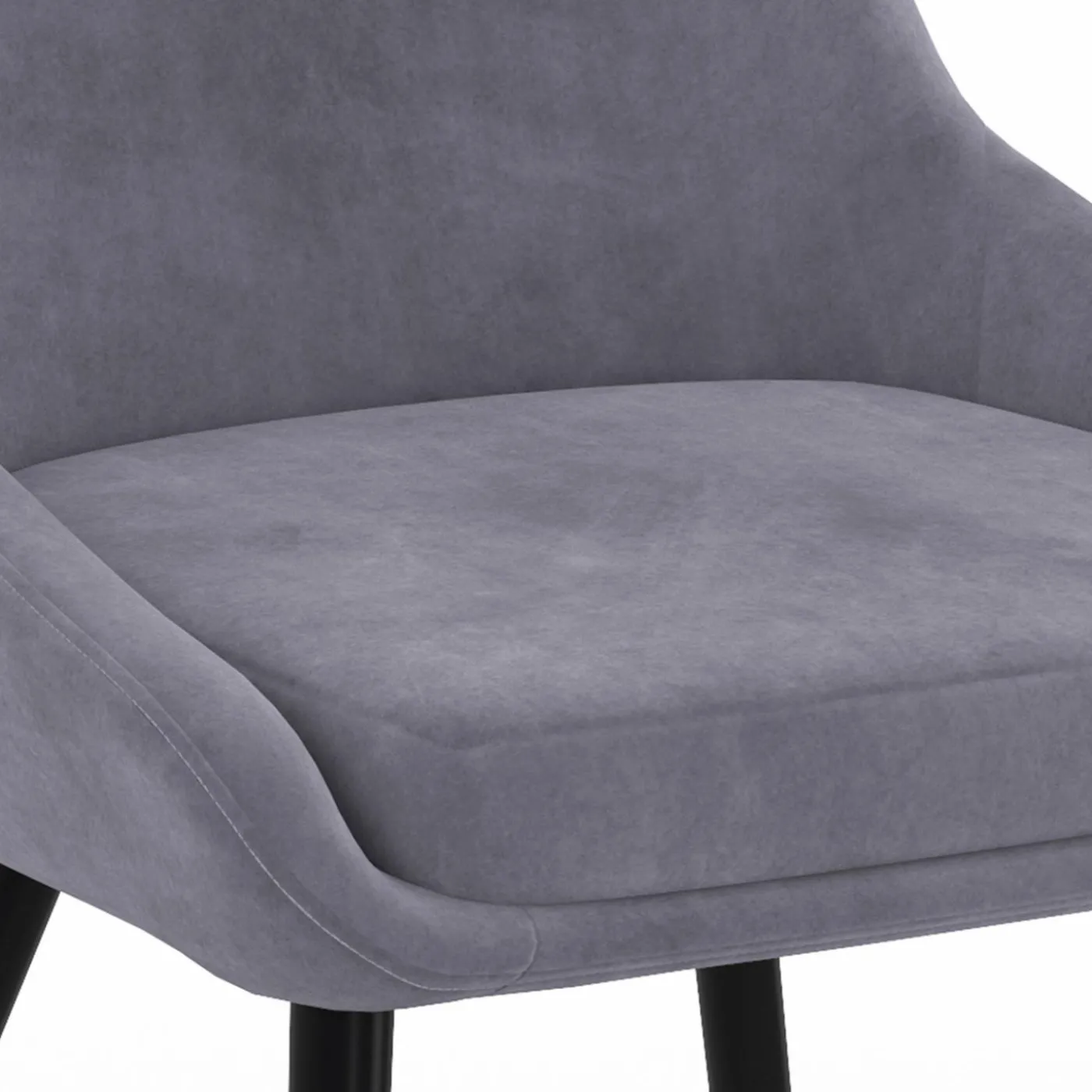 Chaises en velours multicolor avec demi-accoudoirs