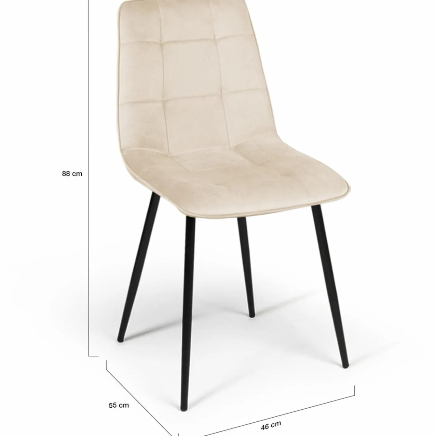 Chaises en velours multicolore terracotta, gris foncé et beige