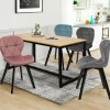 Chaises en velours pastel bleu, gris clair, gris foncé et rose