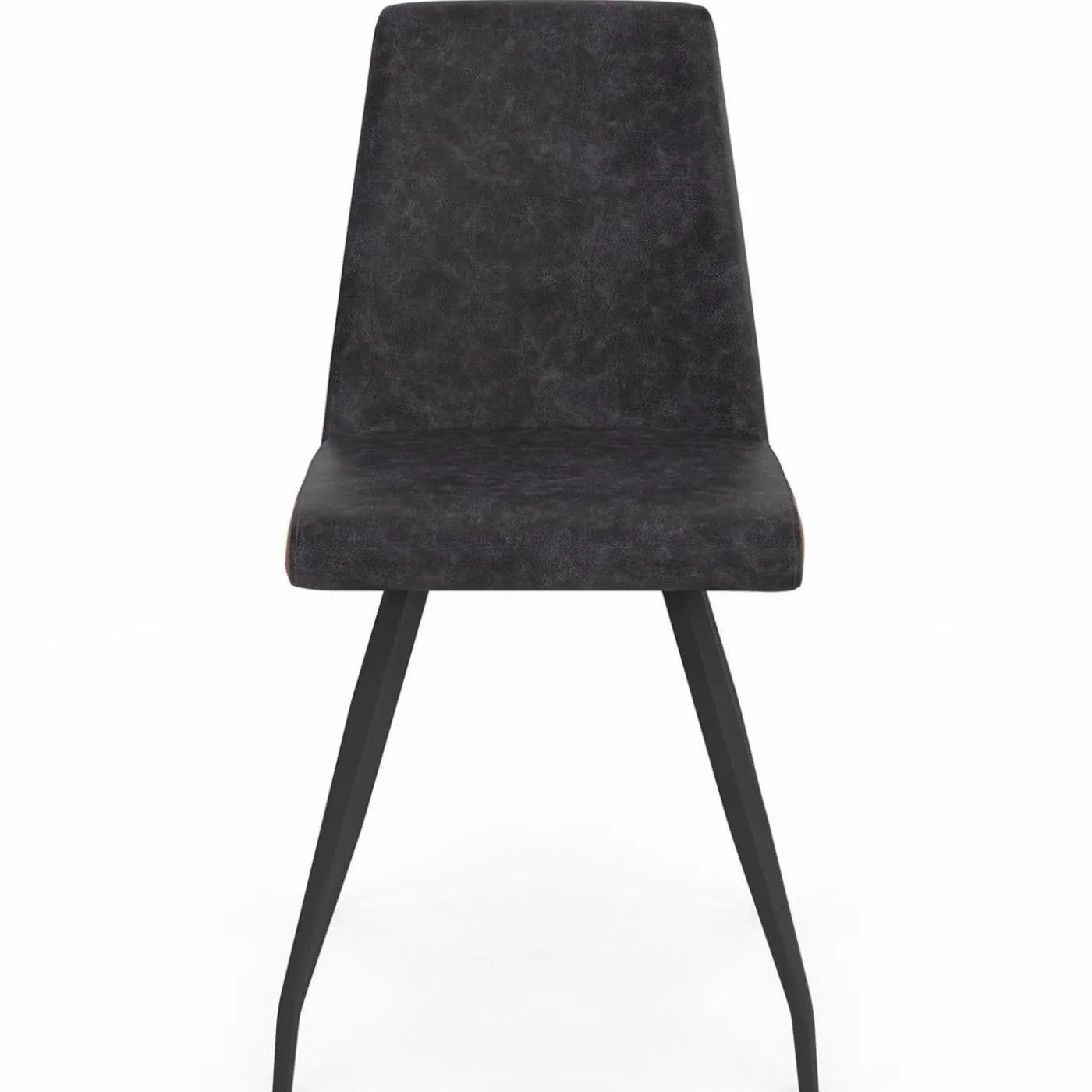 Chaises grises liseré marron pieds araignée pour salle à manger