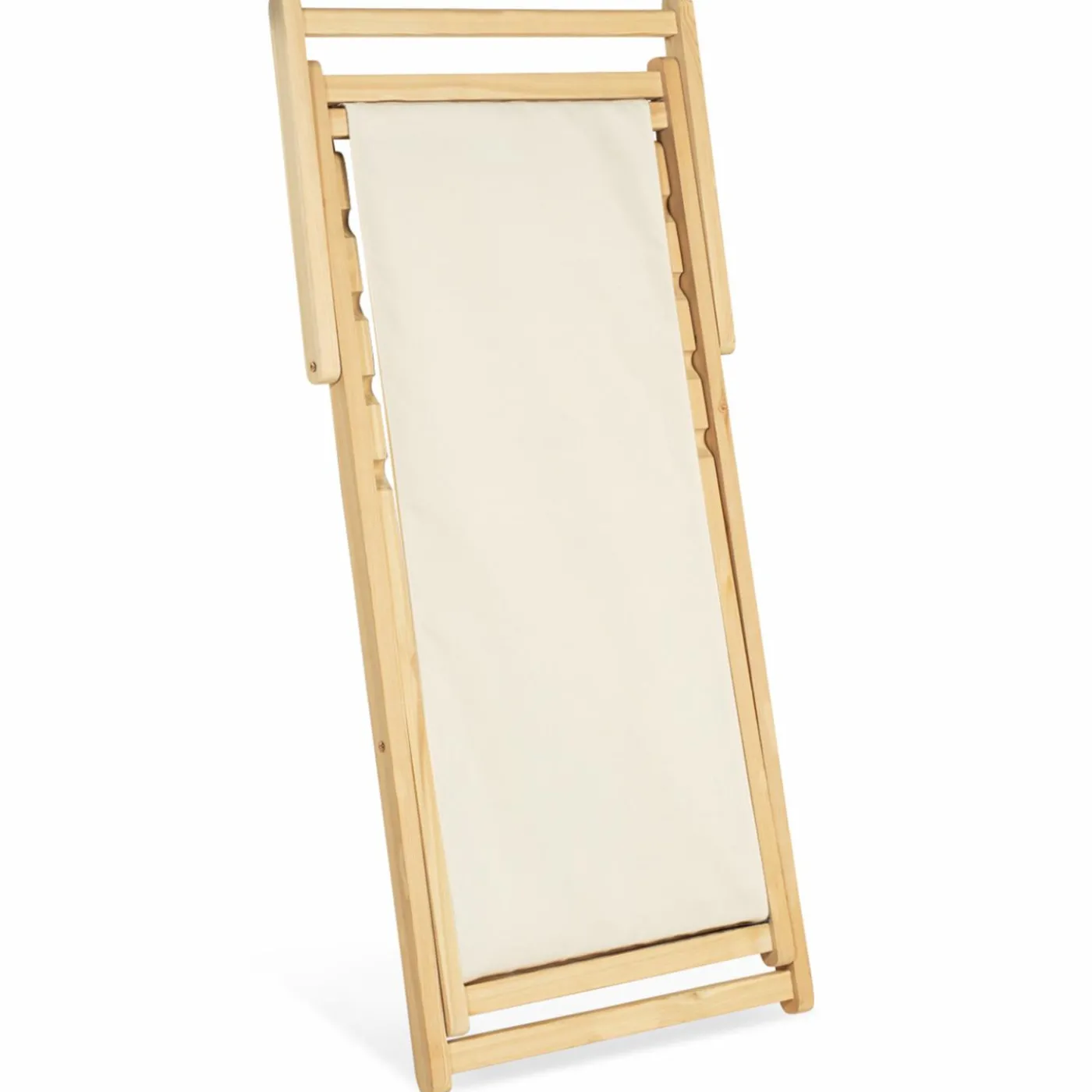 Chaises longues pliables 4 positions écrue