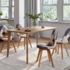 Chaises motifs patchworks marron scandinaves : lot de 4