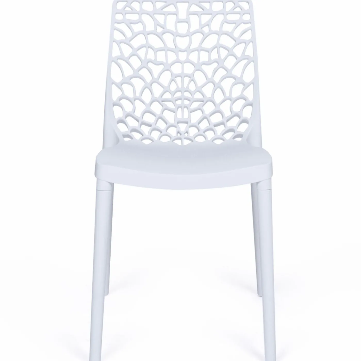 Chaises nid d'abeille blanc : lot de 6