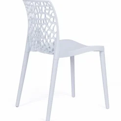 Chaises nid d'abeille blanc : lot de 6