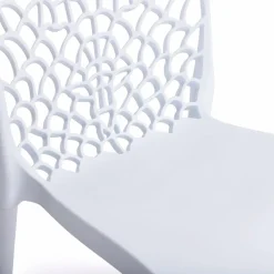 Chaises nid d'abeille blanc : lot de 6